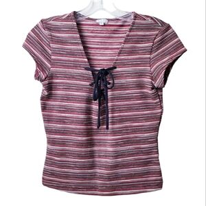 Vintage Y2K XOXO Striped Top